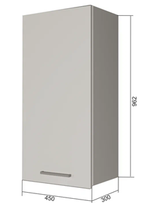 Навесной кухонный шкаф В9 45, Бетон пайн/Антрацит в Салехарде - предосмотр
