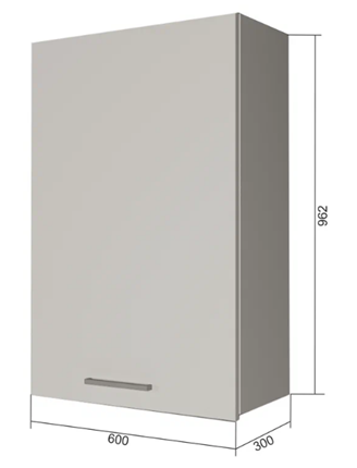 Кухонный шкаф В9 60, Бетон пайн/Антрацит в Салехарде - изображение