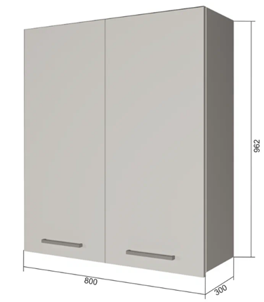 Шкаф настенный В9 80, Бетон пайн/Белый в Салехарде - изображение