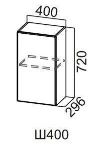 Кухонный шкаф Вельвет Ш400/720 в Надыме