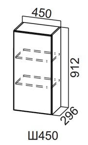 Кухонный шкаф Вельвет Ш450/912 в Салехарде