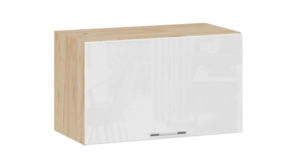 Кухонный навесной шкаф Весна 1В6Г (Дуб Крафт золотой/Белый глянец) в Салехарде - изображение