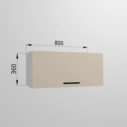 Шкаф настенный ВГ 80, Сатин/Белый в Салехарде - изображение 1