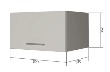 Настенный шкаф ВГ60Г, Белое гладкое Ламарти/Антрацит в Салехарде