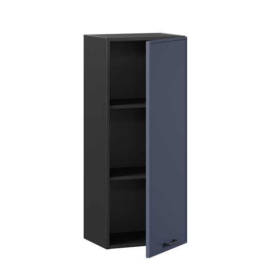 Шкаф кухонный высокий 400 Индиго ЛД 298.420.000.151, Чёрный/Тёмно-синий в Салехарде - изображение 1