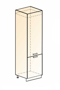 Шкаф-пенал под холодильник Бостон L600 (2 дв. гл.) в Салехарде