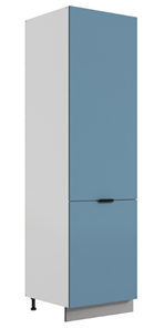 Шкаф-пенал Стоун 2 L600 (2 дв.гл.) (белый/изумруд софттач) в Салехарде