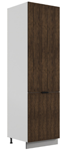 Шкаф-пенал Стоун 2 L600 (2 дв.гл.) (белый/палисандр) в Салехарде - предосмотр