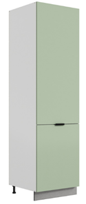 Шкаф-пенал Стоун 2 L600 (2 дв.гл.) (белый/полынь софттач) в Салехарде