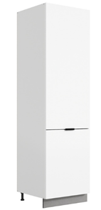 Шкаф-пенал Стоун L600 под холодильник (2 дв.гл.) (белый/джелато софттач) в Надыме