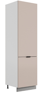 Шкаф-пенал Стоун L600 под холодильник (2 дв.гл.) (белый/грей софттач) в Салехарде