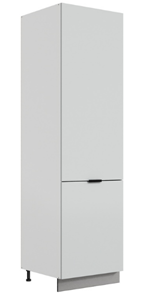 Шкаф-пенал Стоун L600 под холодильник (2 дв.гл.) (белый/лайт грей софттач) в Салехарде