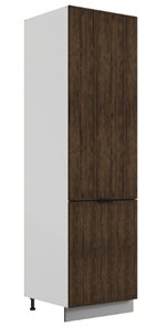 Шкаф-пенал Стоун L600 под холодильник (2 дв.гл.) (белый/палисандр) в Салехарде - предосмотр