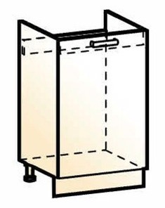 Шкаф рабочий под мойку Стоун L500 (1 дв. гл.) в Салехарде - предосмотр