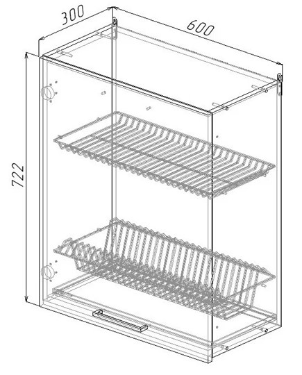 Сушильный шкаф для посуды ВС7 60, Антрацит/Антрацит в Салехарде - изображение 1