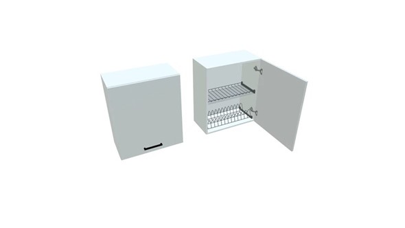 Навесной шкаф ВС7 60, Белое гладкое Ламарти/Белый в Надыме - изображение
