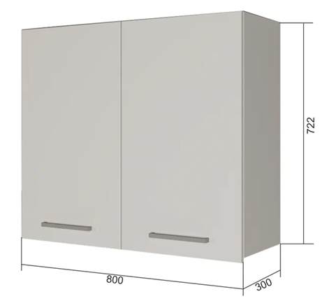 Кухонный шкаф ВС7 80, Сатин/Белый в Салехарде - изображение