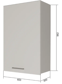 Кухонный шкаф ВС9 60, МДФ Океания/Белый в Салехарде