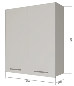 Кухонный шкаф ВС9 80, МДФ Океания/Антрацит в Тарко-Сале