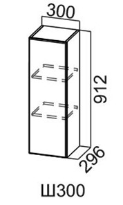 Шкаф навесной Модус, Ш300/912, галифакс в Надыме
