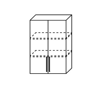 Кухонный шкаф Мыло, настенный двухдверный с полкой 918*600*320, ШН 600/918 в Салехарде - изображение