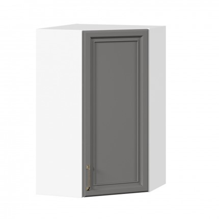 Навесной угловой шкаф Джелатто 600 высокий ЛД 241.620.000.117, Белый/Оникс серый в Салехарде - изображение