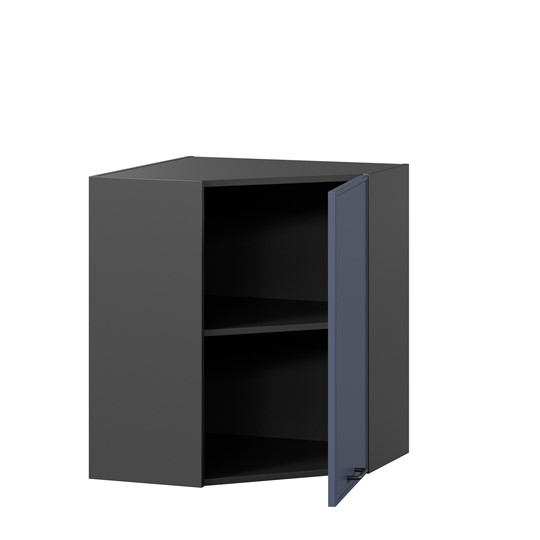 Шкаф кухонный угловой Индиго ЛД 298.610.000.158, Чёрный/Тёмно-синий в Салехарде - изображение 1