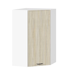 Шкаф кухонный угловой высокий Индиго ЛД 298.620.000.033, Белый/Дуб Мадейра топаз в Салехарде - предосмотр