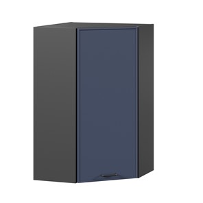 Шкаф кухонный угловой высокий Индиго ЛД 298.620.000.159, Чёрный/Тёмно-синий в Губкинском