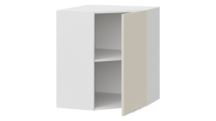 Навесной угловой шкаф Кимберли 1В6У (Белый, Крем) в Салехарде - изображение 1