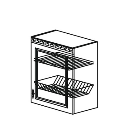 Шкаф кухонный Веста настенный однодверный с сушкой 718*500*323мм в Салехарде - изображение