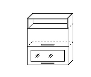 Шкаф кухонный Марибель Мыло, настенный с 2 откидными дверями и нишей 918*800*320, Ш2ОН 800 в Надыме