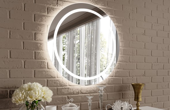 Настенное зеркало С подсветкой D80 см в Муравленко - изображение