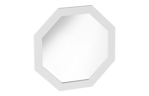 Зеркало навесное Калгари Дуб натуральный светлый/Белый матовый в Лабытнанги - изображение
