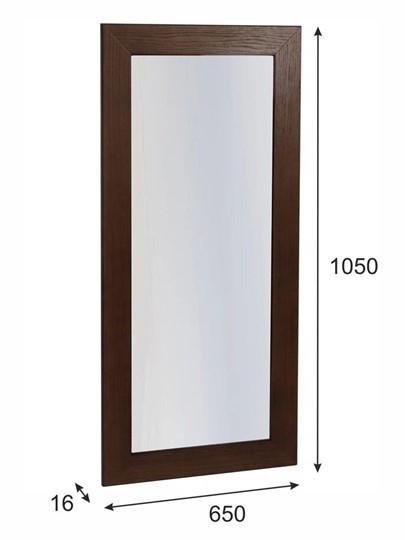 Зеркало настенное Берже 24-105 (Темно-коричневый) в Салехарде - изображение 3