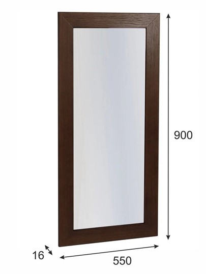 Зеркало настенное Берже 24-90 (темно-коричневый) в Салехарде - изображение 3