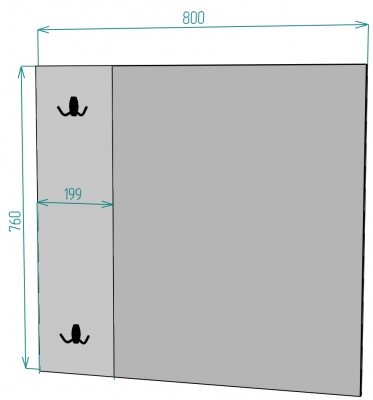 Зеркало навесное Лофт Z10, Белый в Губкинском - изображение 1