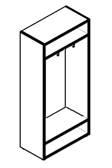 Шкаф для одежды С замком Dioni, DCW 85(Z), венге в Салехарде - изображение 1