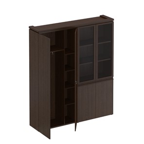 Шкаф комбинированный Mark, дуб валенсия (для одежды+со стеклом) (180х40,4х211) МК 359 в Лабытнанги