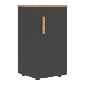 Низкий шкаф колонна с правой дверью FORTA Графит-Дуб Гамильтон  FLC 40.1 (R) (399х404х801) в Новом Уренгое