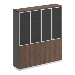 Шкаф для документов со стеклянными дверьми Speech Cube (180.2x40x203.4) СИ 315 ДГ АР ДГ/ХР в Салехарде