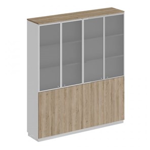 Шкаф для документов со стеклянными дверьми Speech Cube (180.2x40x203.4) СИ 315 ДС БП ДС/ХР в Салехарде