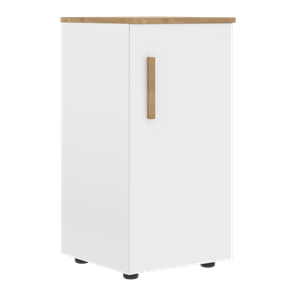 Шкаф колонна низкий с глухой правой дверью FORTA Белый-Дуб Гамильтон FLC 40.1 (R) (399х404х801) в Муравленко