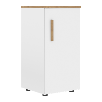 Шкаф колонна низкий с глухой правой дверью FORTA Белый-Дуб Гамильтон FLC 40.1 (R) (399х404х801) в Салехарде - изображение