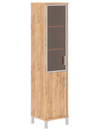 Шкаф офисный Born В 431.4 L левый колонка комбинированная 475х450х2054 мм, Дуб Бофорд в Салехарде - изображение