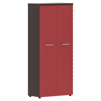 Шкаф TORR LUX TLHC 85.1 с глухими дверьми и топом 854х452х1958 Венге Магия/ Красный в Салехарде - изображение