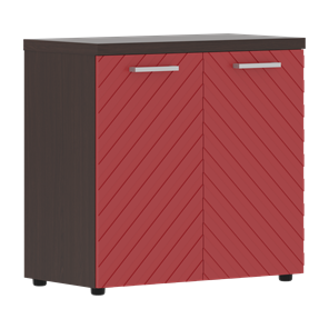 Шкаф с дверцами TORR LUX TLLC 85.1 с глухими малыми дверьми и топом 854х452х833 Венге Магия/ Красный в Салехарде - предосмотр