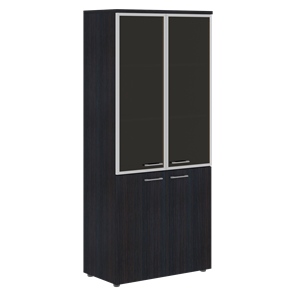 Шкаф комбинированный с дверьми в алюминиевой рамке и топом XTEN Дуб Юкон XHC 85.7  (850х410х1930) в Муравленко