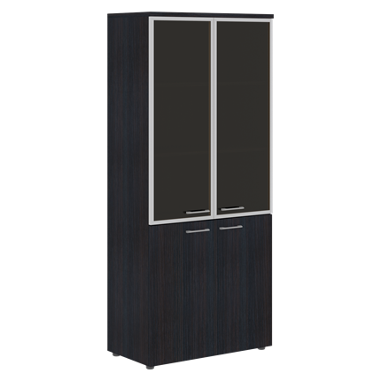 Шкаф комбинированный с дверьми в алюминиевой рамке и топом XTEN Дуб Юкон XHC 85.7  (850х410х1930) в Салехарде - изображение