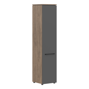 Шкаф колонка  высокий с глухой дверью MORRIS TREND Антрацит/Кария Пальмира MHC 42.1 (429х423х1956) в Ноябрьске
